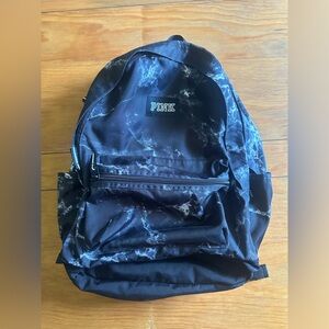 VS PINK Black Marble Print Backpack used